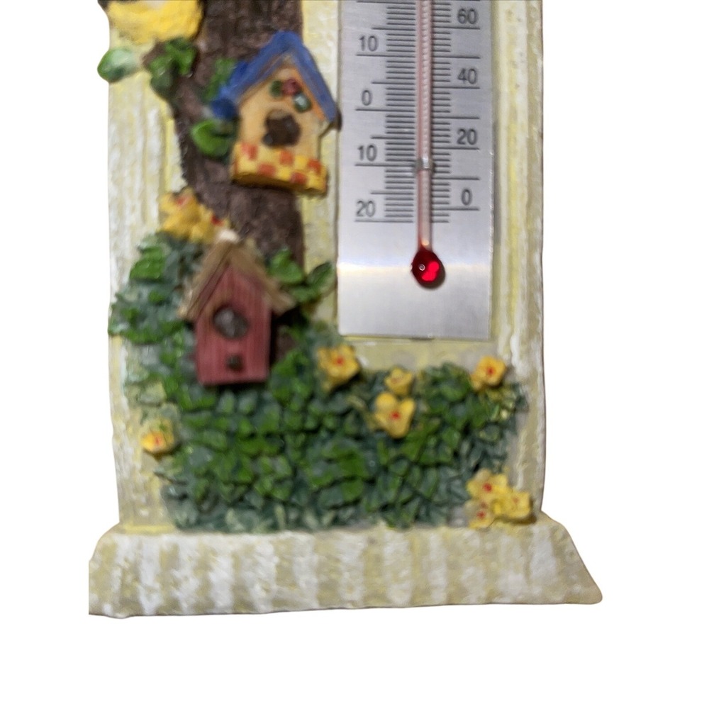 Vintage Thermometer, Birds Houses, Birds Floral Indoor Thermometer. - Picture 5 of 12